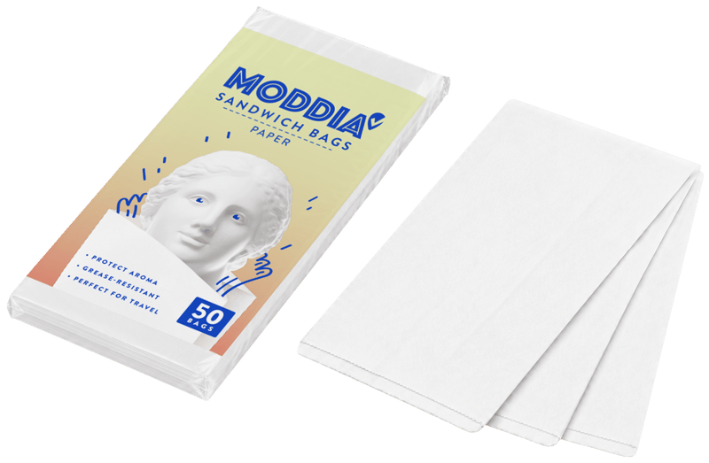 Moddia Paper sandwich bags 21.5 x 12.5cm