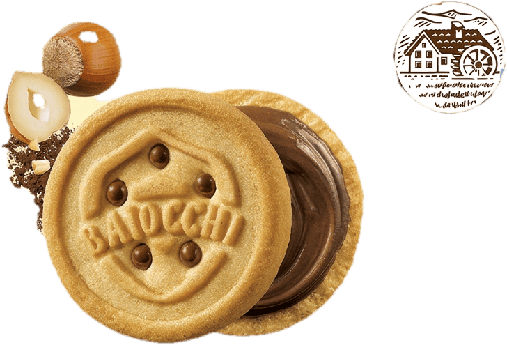 Mulino Bianco Baiocchi Hazelnut Snack Biscuits with Cream