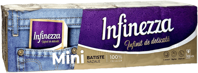 Infinezza Mini Pocket Nasal Tissues, 10 Pack, 4 Ply