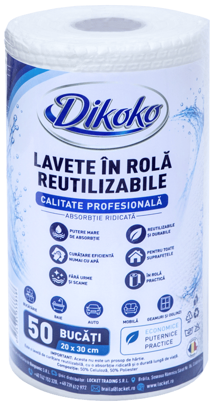 Dikoko Lavete rola reutilizabile, 50 bucati /rola