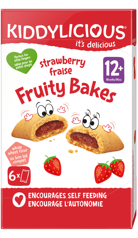 Kiddylicious Biscuiti moi cu capsuni, 12 luni+