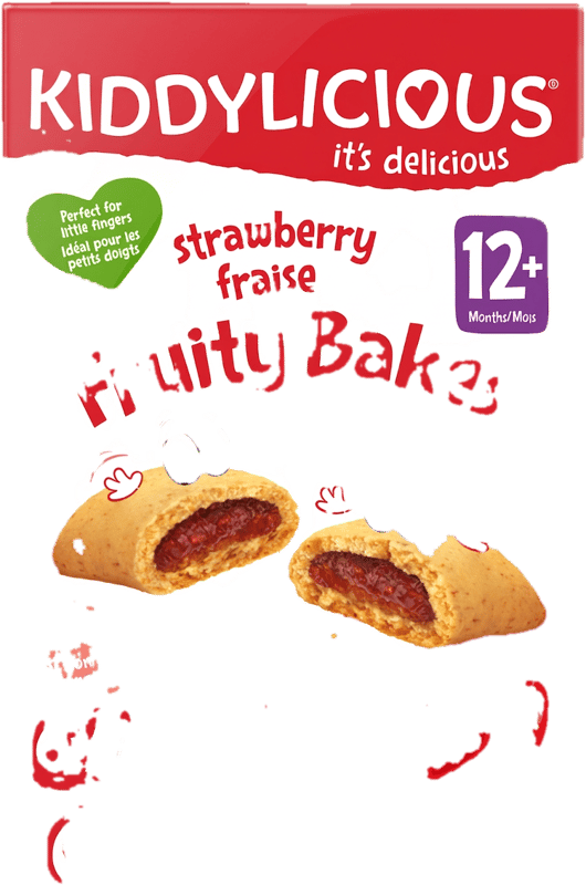 Kiddylicious Biscuiti moi cu capsuni, 12 luni+
