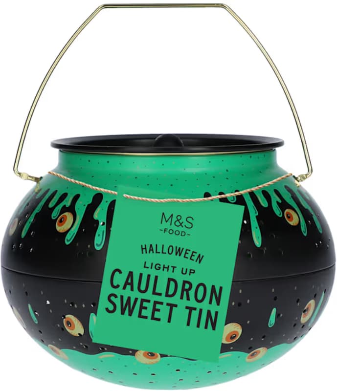Marks & Spencer Punga cu dulciuri Halloween in forma de cazan luminos