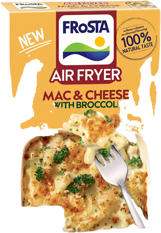 Frosta Airfryer paste la cuptor cu broccoli si mac&cheese