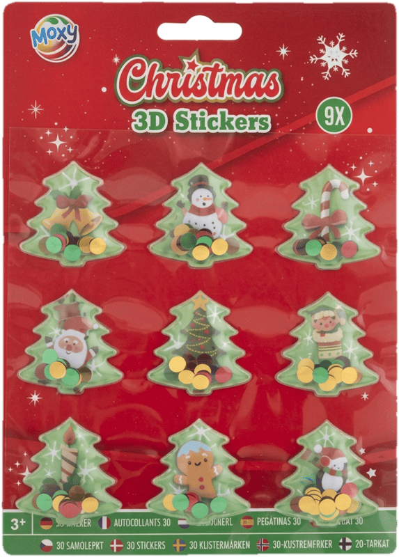 Moxy Set abtibilduri 3D Craciun, brad