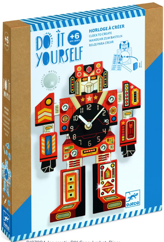 Djeco Joc creativ DIY, ceasul robot
