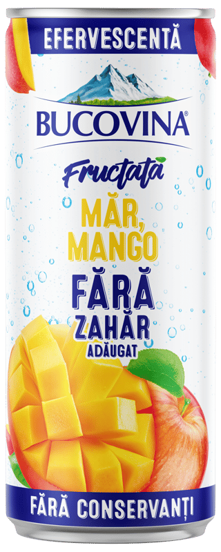 Fructata Efervescenta apple-mango 330ml can