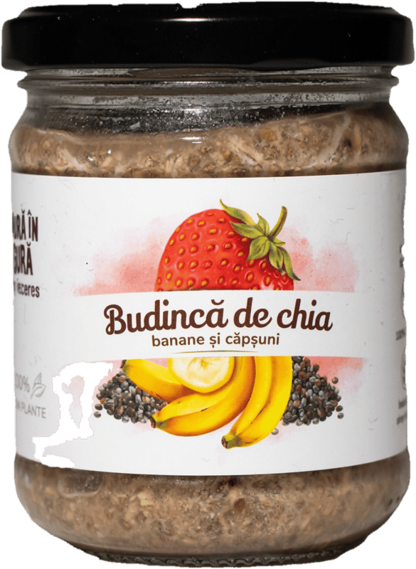 Iezeres x Mura In Gura Budinca de chia cu capsuni si banane