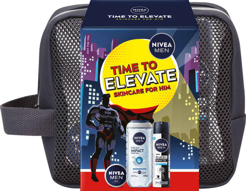 Nivea Men Elevate Shower Gel, Cream and Spray Bag