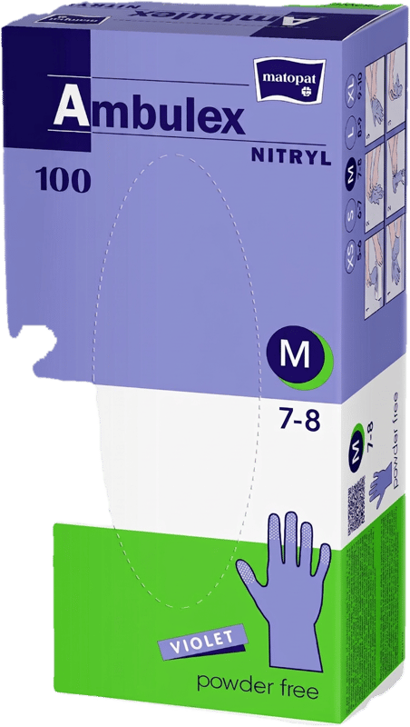 Ambulex Manusi nesterile din nitril, violet, marime medium