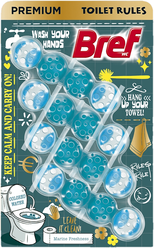 Bref Color Auto Active Marine Freshness Odorizant de toaleta 4x50g