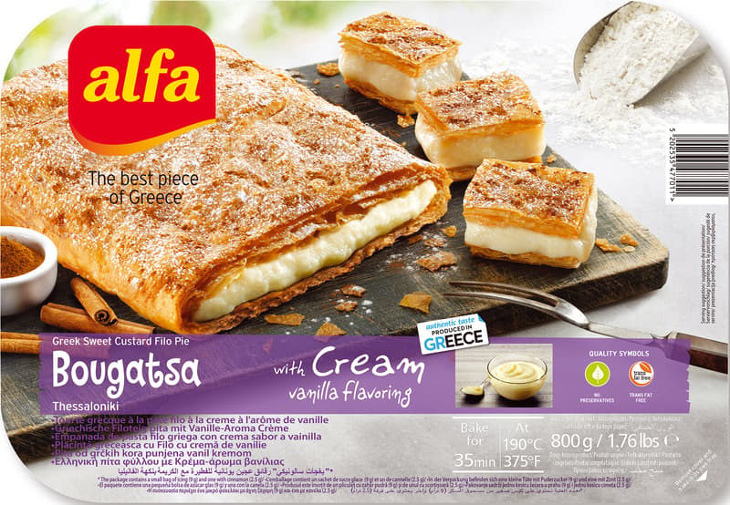 Alfa Bougatsa with vanilla