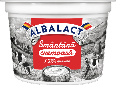 FERMENTED CREAM, 12% fat content- 200 g, ALBALACT