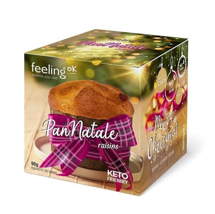 FeelingOK Panettone with Raisins (Low-Carb, High-Protein, Sugar-Free, Keto)