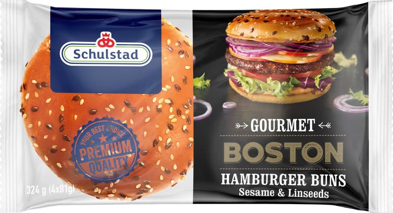 Gourmet Boston Hamburger Buns 4x81g