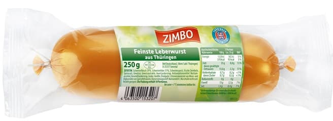 Zimbo Fine German Liver Pate (Leberwurst)
