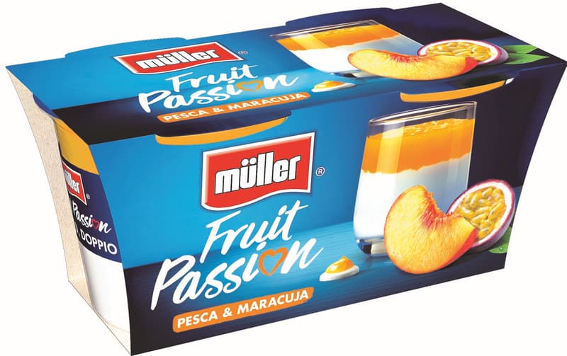Muller Fruit Passion Yogurt with Peaches and Passion Fruit