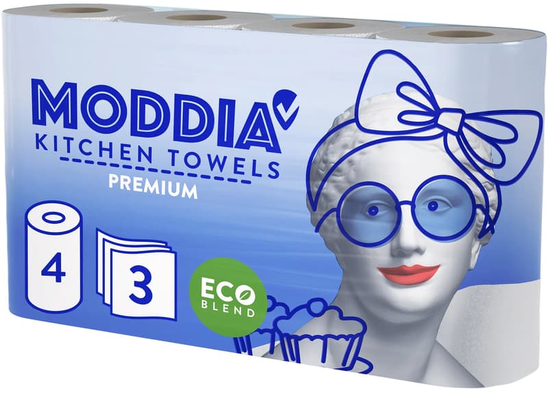 Moddia Rola bucatarie 3 straturi 4 role