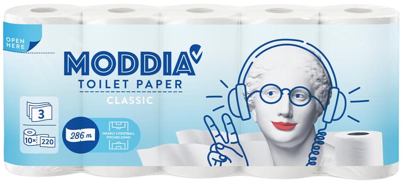 Moddia Hartie igienica 3 straturi, 10 role