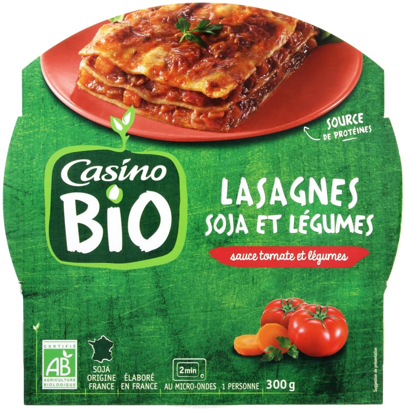 Casino ECO Lasagna cu soia si legume ready to eat