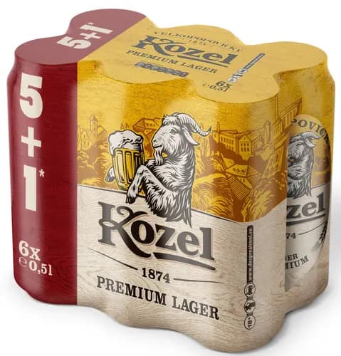 Kozel Premium Lager Beer 5+1 pack