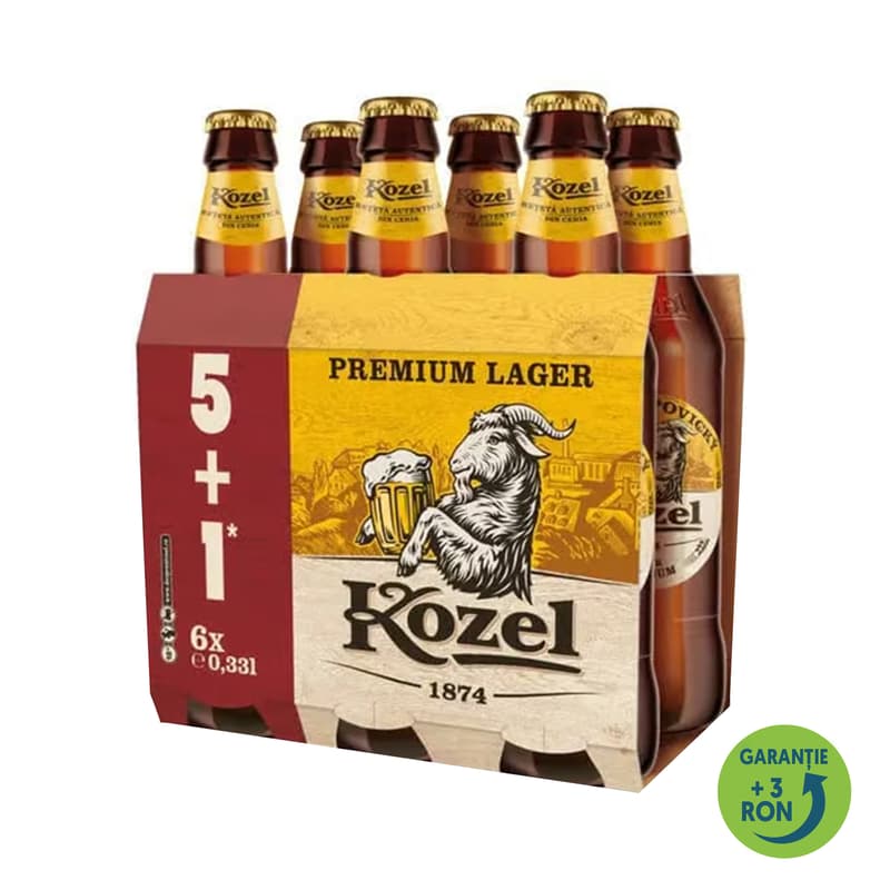 Kozel Premium Lager Beer 5+1 pack bottle