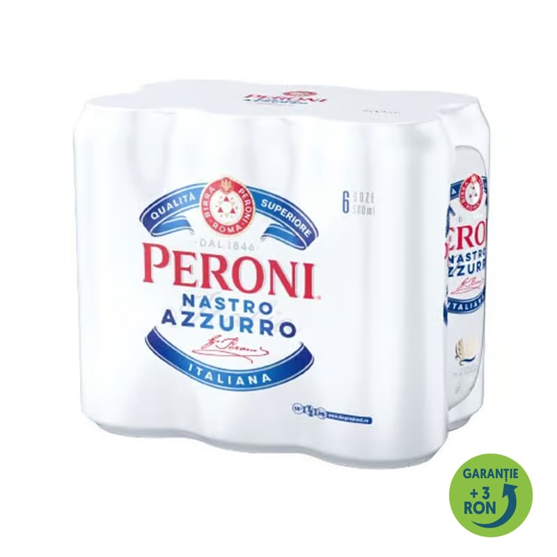 Peroni Nastro Azzurro Blonde Beer can 6 pack