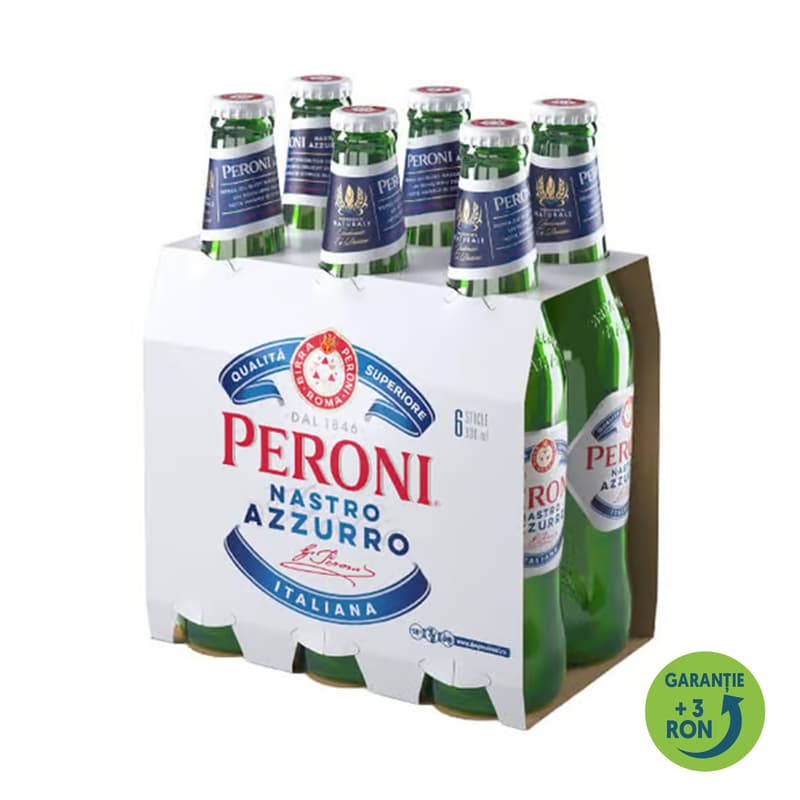 Peroni Nastro Azzurro Blonde Beer bottle 6 pack
