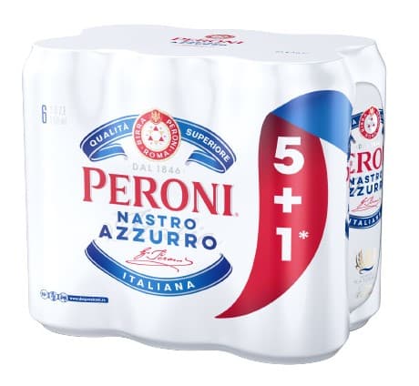 Peroni Nastro Azzurro Bere blonda doza 5+1 pack
