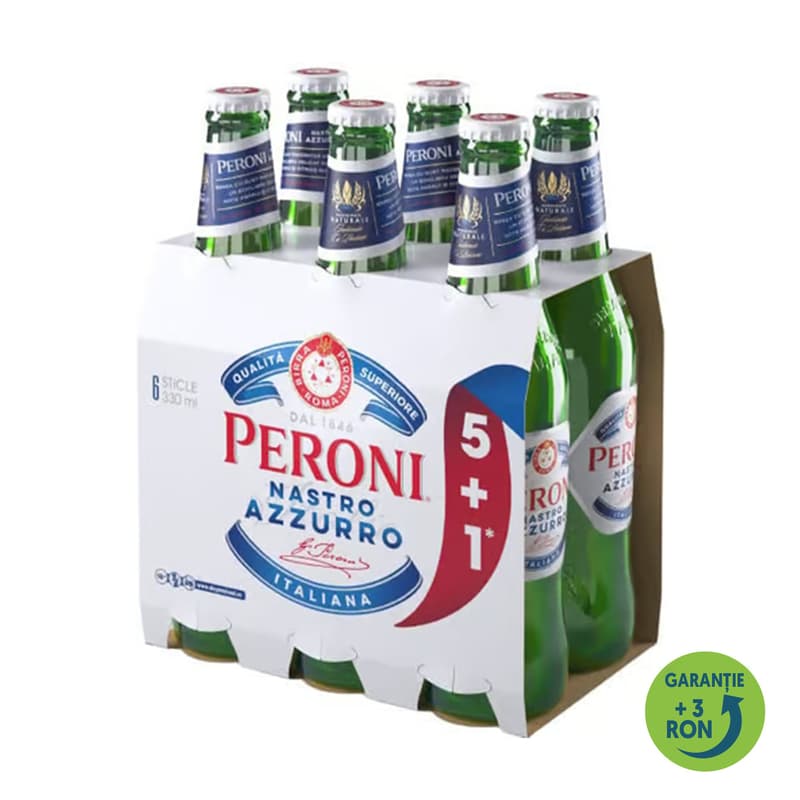 Peroni Nastro Azzurro Blonde Beer 5+1 pack