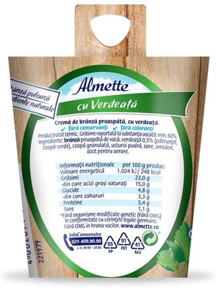 Almette Crema de branza proaspata cu verdeata