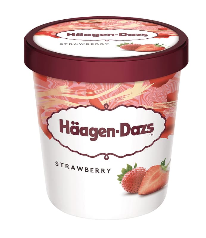 Haagen Dazs Strawberry Ice Cream with Strawberry Pieces