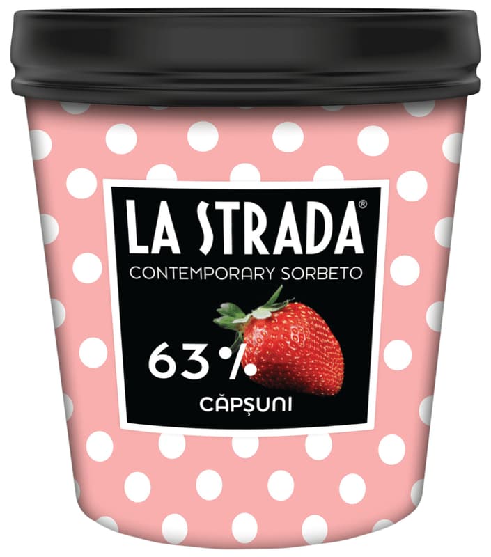 La Strada Inghetata sorbet de capsuni