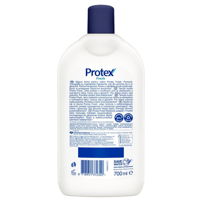 Protex Fresh Liquid Soap Refill, with Natural Antibacterial Ingredient