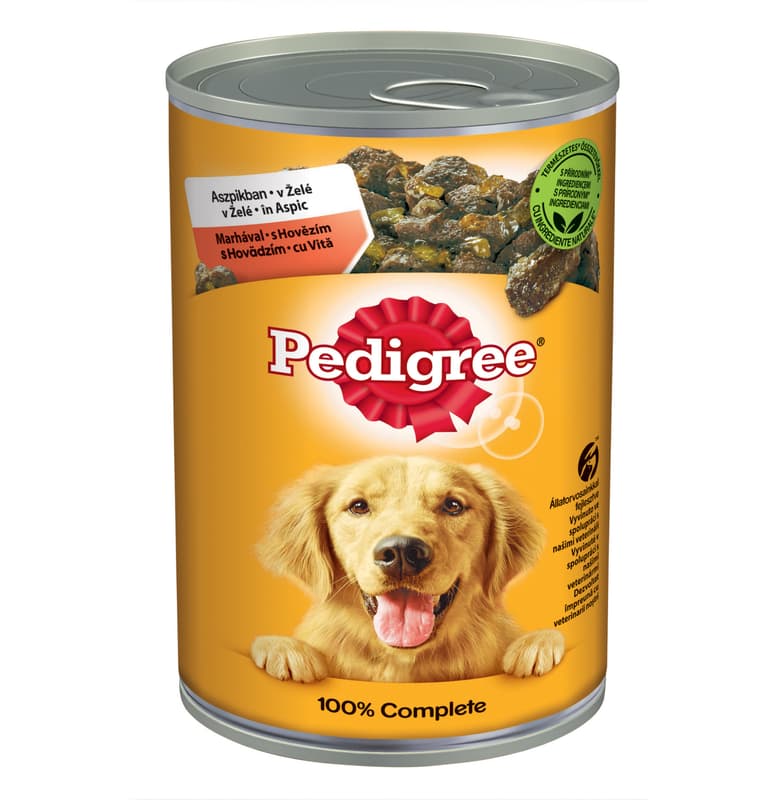 Pedigree Hrana umeda pentru caini adulti cu bucati de vita in jeleu