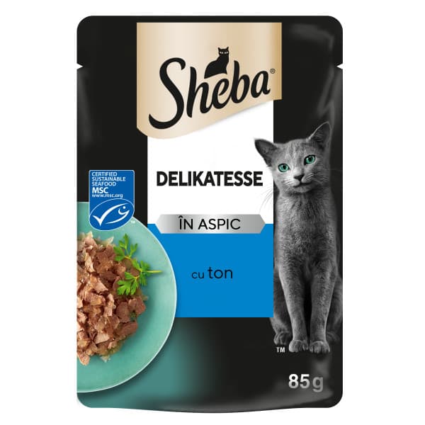 Sheba Delikatesse Wet Food for Adult Cats, with Tuna in Jelly