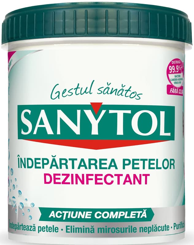 Sanytol Dezinfectant pudra si indepartare pete rufe colorate