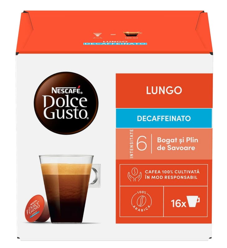 Nescafe Dolce Gusto Lungo Decaffeinato Cafea 16 capsule