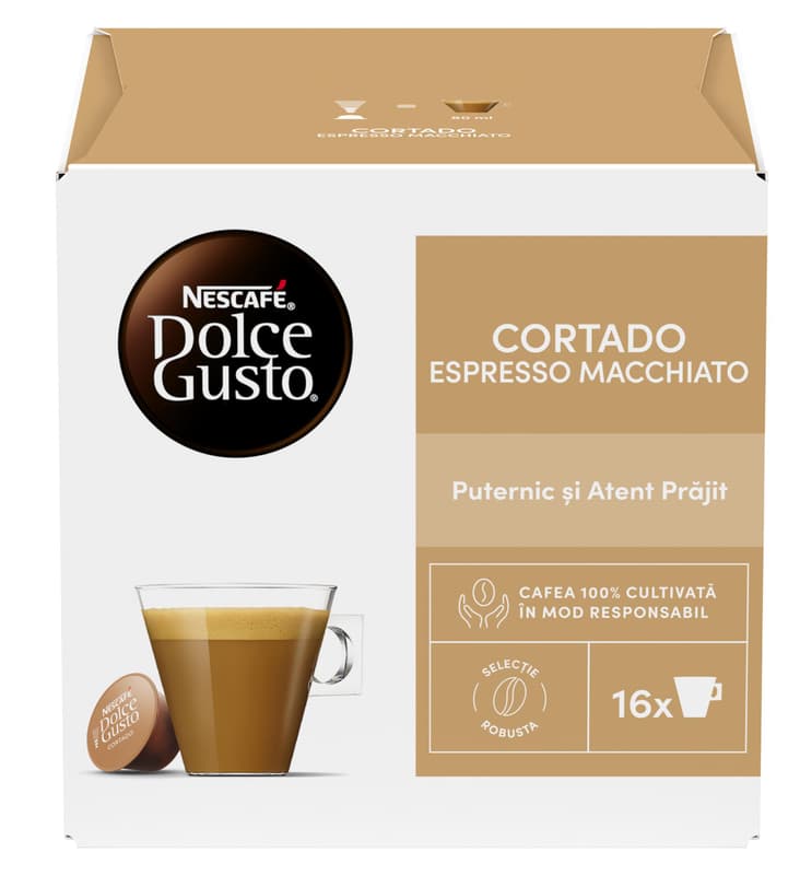 Nescafe Dolce Gusto Cortado Espresso Macchiato Cafea 16 capsule
