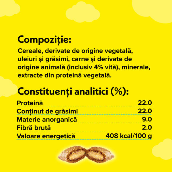 Dreamies Recompense pentru pisici, cu vita ademenitoare