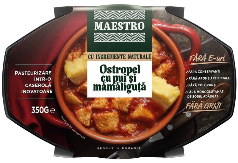 Maestro Ostropel cu pui si mamaliguta