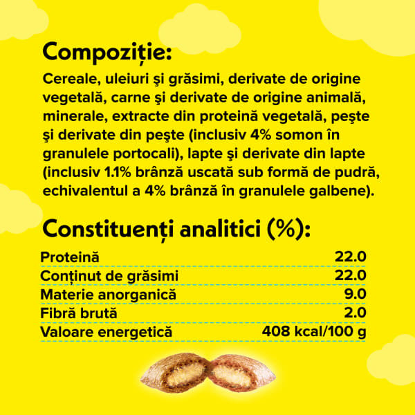 Dreamies Recompense pentru pisici, mix cu somon si branza