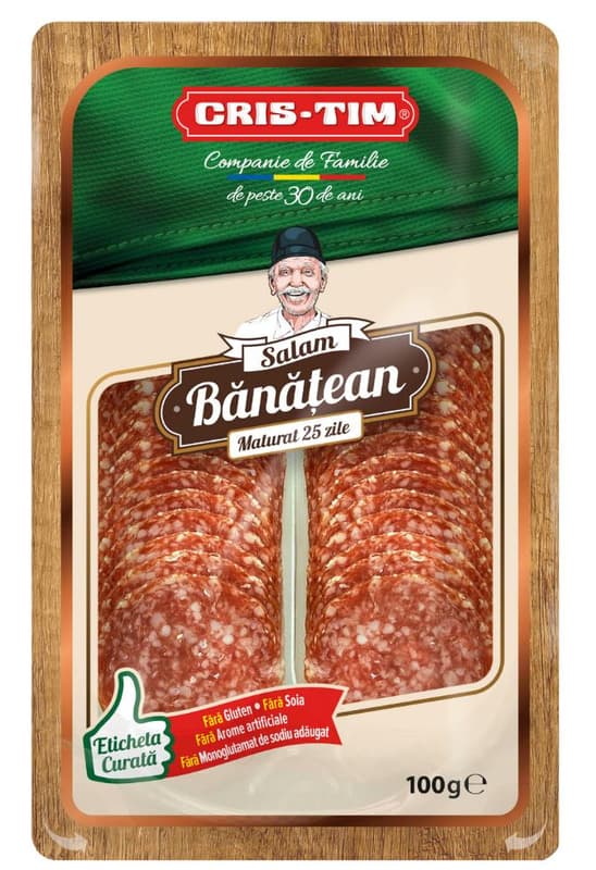 CRIS-TIM Banatean Salami sliced Fresh Box
