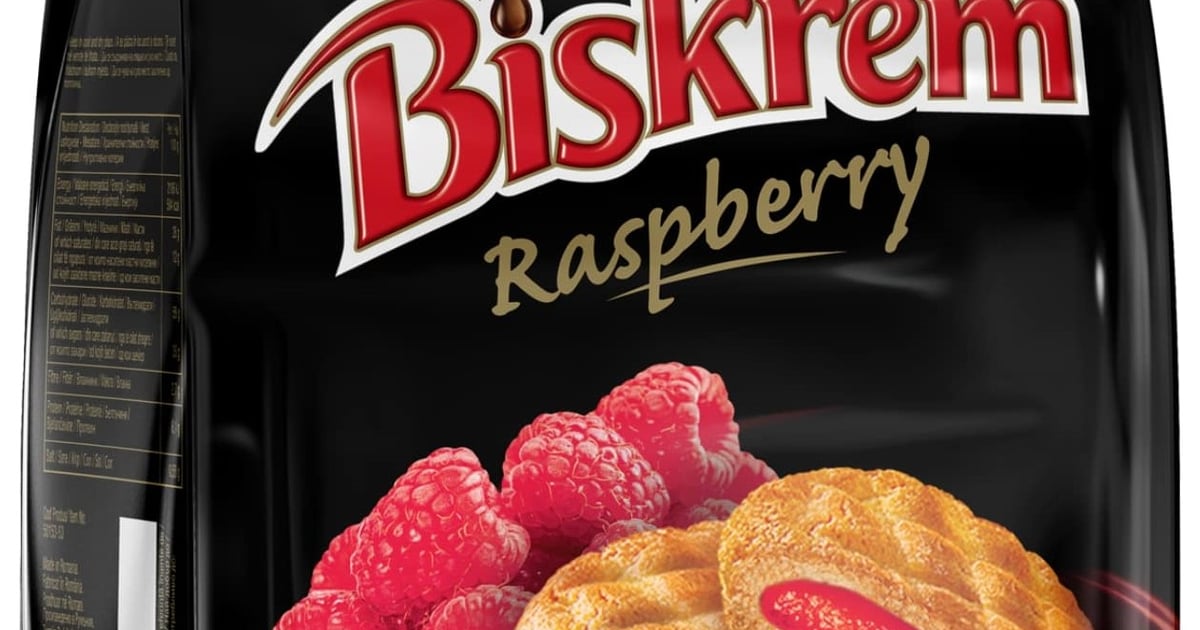 Biskrem Biscuiti cu umplutura de zmeura