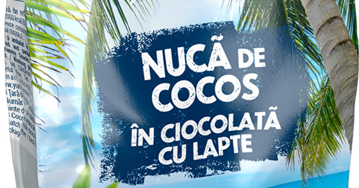 Yummy Sweets Nuca de cocos invelita in ciocolata lapte