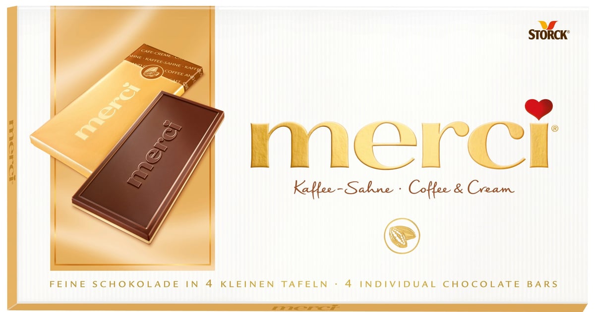 merci様 Merci Tableta de ciocolata cu aroma de cafea si frisca
