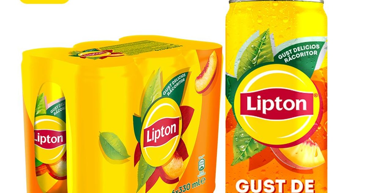 Lipton品 Lipton Ice Tea ceai negru si suc de piersici 6 pack