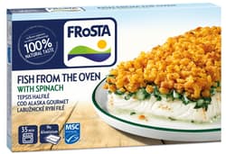 Frosta Fish fillet baked with spinach sauce