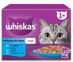 Whiskas Adult Cat Wet Food, Fish Selection in Jelly 12 x 85 g