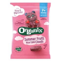 Organix Clouds ECO Summer Fruits Rice Cakes, 7 months+